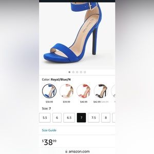 New royal blue high Heels